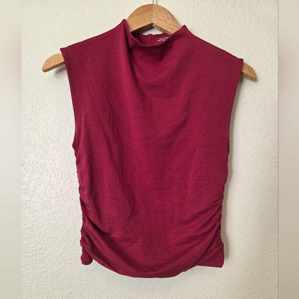 Abercrombie & Fitch Sleeveless Burgundy Top